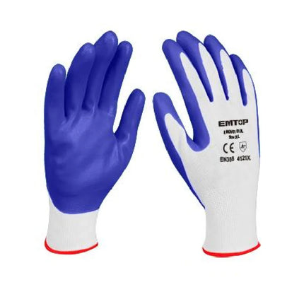 كفوف مقاس XL  عمال لون  ازرق  EMTOP ENGV0101XL