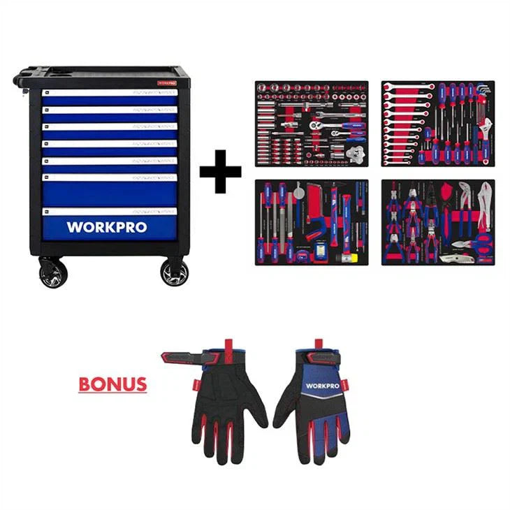 مجموعة أدوات WORKPRO المكونة من 255 قطعة مع درج EVA | مجموعة أدوات WORKPRO المكونة من 255 قطعة مع درج EVA |
