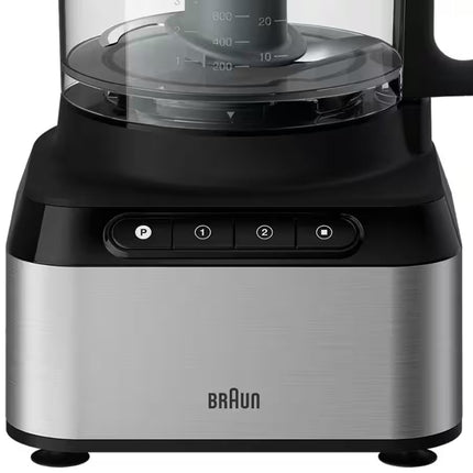 Braun PureEase Food Processor FP3233SI – 800W, 2.1L Bowl and 10-in-1 Accessories