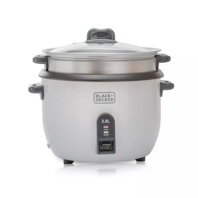 طنجرة طبخ الأرز الكهربائية سعة كبيرة 2.8 لتر بقوة 1100 واط ماركة Black & Decker