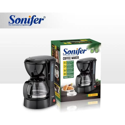 ماكينة تحضير قهوة الامريكان سعة 750 مل لتحضير 6 اكواب في وقت واحد - Sonifer