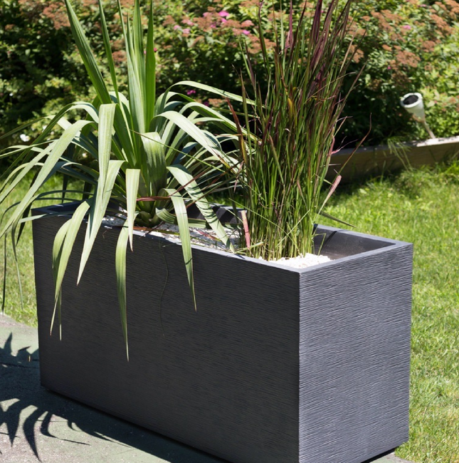 قوار نباتات إيدا دائري - رمادي 116 لتر 99.5*39.5*60 سم