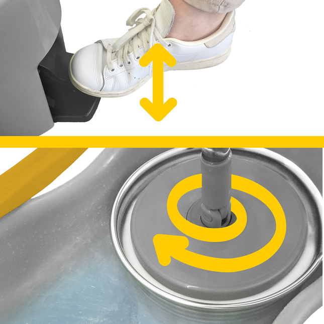 ممسحة سحرية مع دلو تنظيف الأرضيات من أبيكس