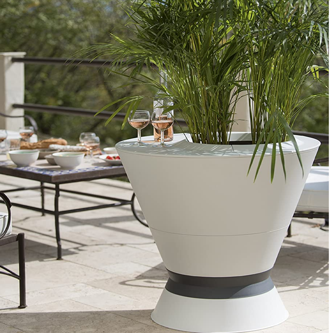 قوار نباتات كبير أبيض 105 لتر 76 *76* 76.3 سم