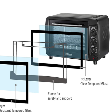 فرن تحميص بلاك اند ديكر مزدوج الزجاج متعدد الوظائف سعة 35 لتر