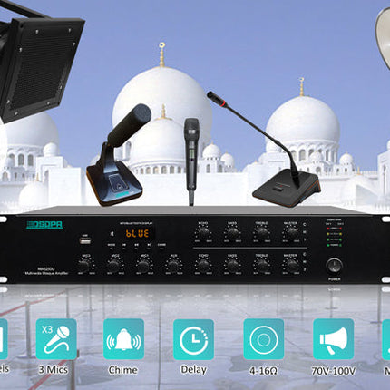 DSPPA 2*250W Multimedia Mosque Amplifier / MA2250U