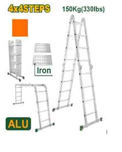 سلم متعدد 4درجات مع بسطة حديد من جاديفر