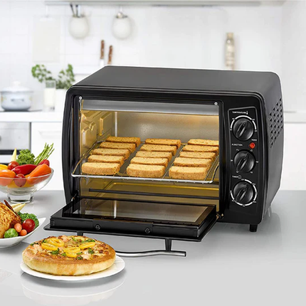 فرن كهربائي سعة 19 لتر موفر للطاقة بزجاج مزدوج قوة 1380 واط من Black & Decker