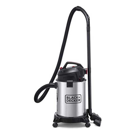 مكنسة كهربائية برميل 30 لتر من الستانلس ستيل قوة 1610 واط من Black & Decker