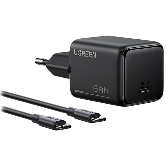 مجموعة شاحن سريع UGREEN بقوة 25 واط بمنفذ USB-C بتقنية GaN، الاتحاد الأوروبي / 75103