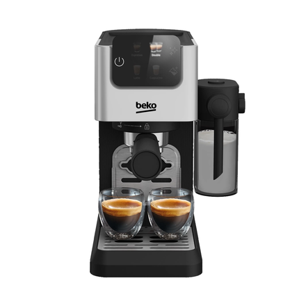 ماكينة تحضير قهوة الإسبريسو ولاتيه والكابتشينو 15 بار بقوة 1628 واط ماركة BEKO