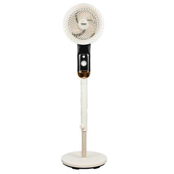 مروحة ستاند لولبي 10 انش بـ3 فراشات و3 سرعات مع تايمر وتصميم عصري مميز ماركة BRKNDA