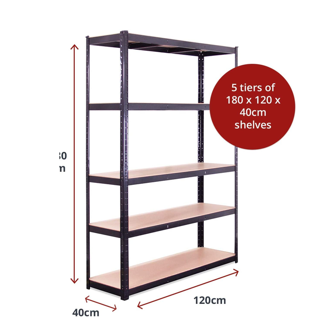 رفوف تخزين ديكسون 5 طبقات 180 * 90 * 45 سم