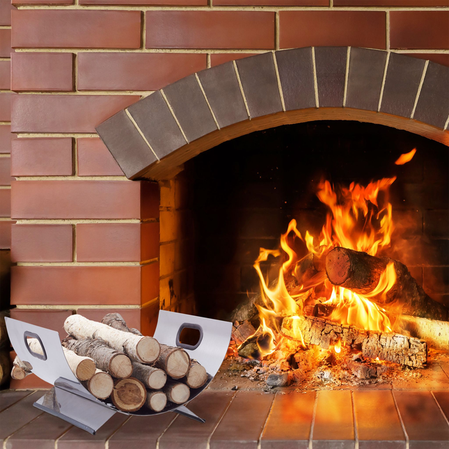 سلة حطب ستانليس ستيل 37 * 33 سم