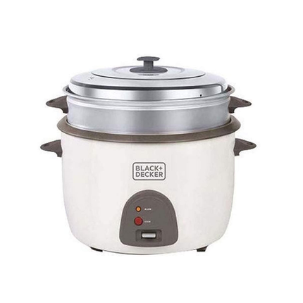 طباخ أرز بلاك أند ديكر غير لاصق مع قدر بخار 4.5لتر 2 في1