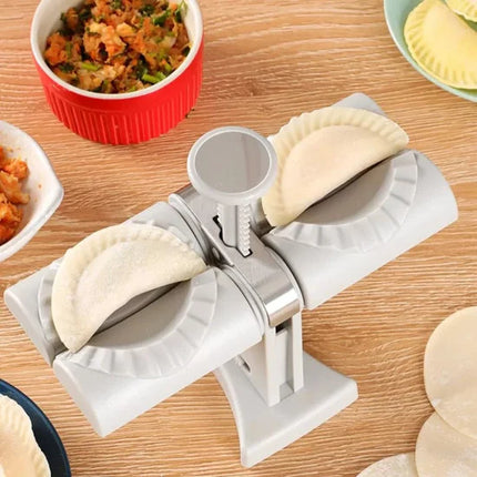 2-in-1 Samosa and Pastry Making Machine, Double Mold / Gray