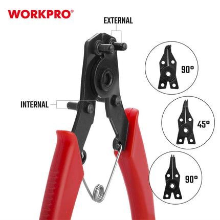 طقم كماشة WORKPRO مقاس 7 انش 4 في 1 برؤوس قابلة للتبديل