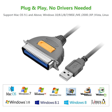 UGREEN USB to IEEE1284 Parallel Printer Cable 2m | 20225