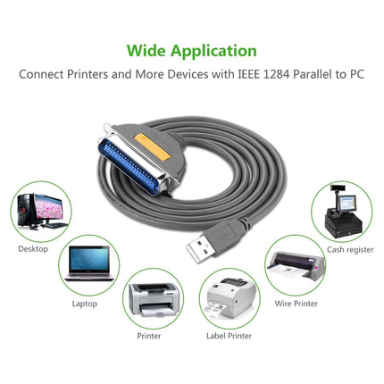 UGREEN USB to IEEE1284 Parallel Printer Cable 2m | 20225