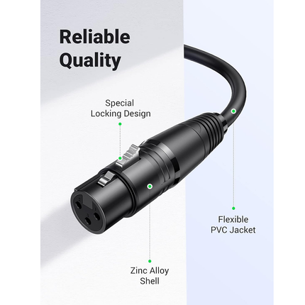 كابل تمديد ميكروفون UGREEN Cannon ذكر إلى أنثى / AV130
