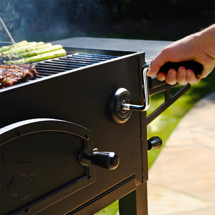 شواية الفحم Char-Griller Legacy 870 بوصة مربعة شبكات حديد الزهر