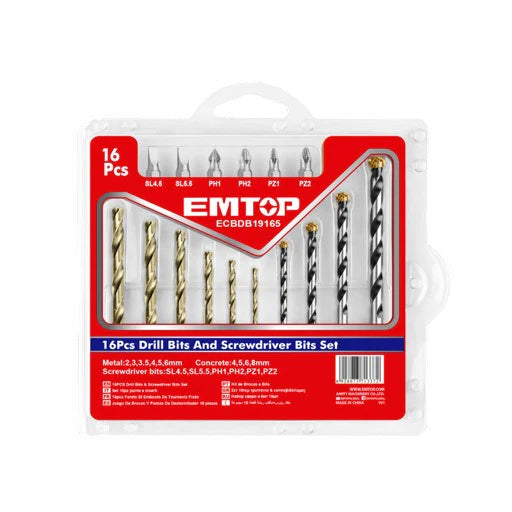 طقم ريش ومفكات (16PCS) من EMTOP | EMTOP طقم ريش ومفكات (16PCS) من EMTOP | EMTOP