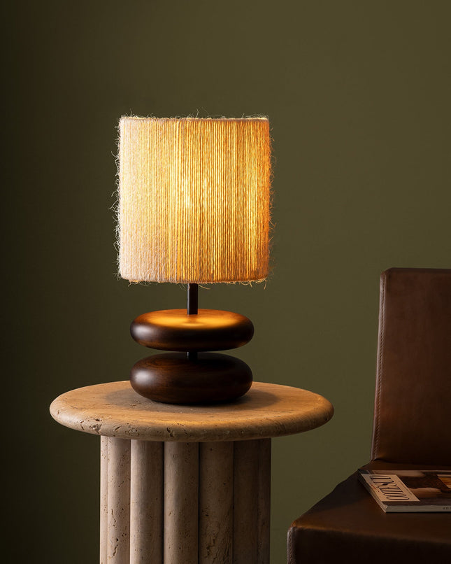 Grace lamp in coffee and beige colors - elegant home decor