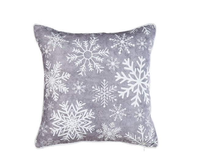 غطاء وسادة بتصميم مطبع من ARMN Azure - رمادي وأبيض