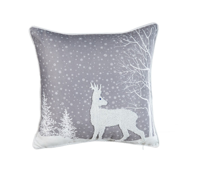 غطاء وسادة مطرز من ARMN Azure - رمادي