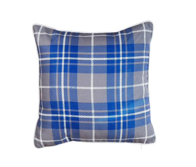 غطاء وسادة بتصميم مطبع من ARMN Azure - رمادي وأزرق