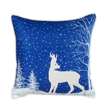 غطاء وسادة مطرز من ARMN Azure - أزرق وأبيض