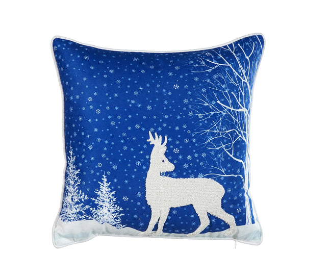 غطاء وسادة مطرز من ARMN Azure - أزرق وأبيض