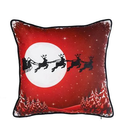 غطاء وسادة مطرز من ARMN Azure - أحمر وأبيض وأسود