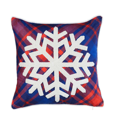 غطاء وسادة مطرز من ARMN Azure - أزرق وأبيض وأحمر