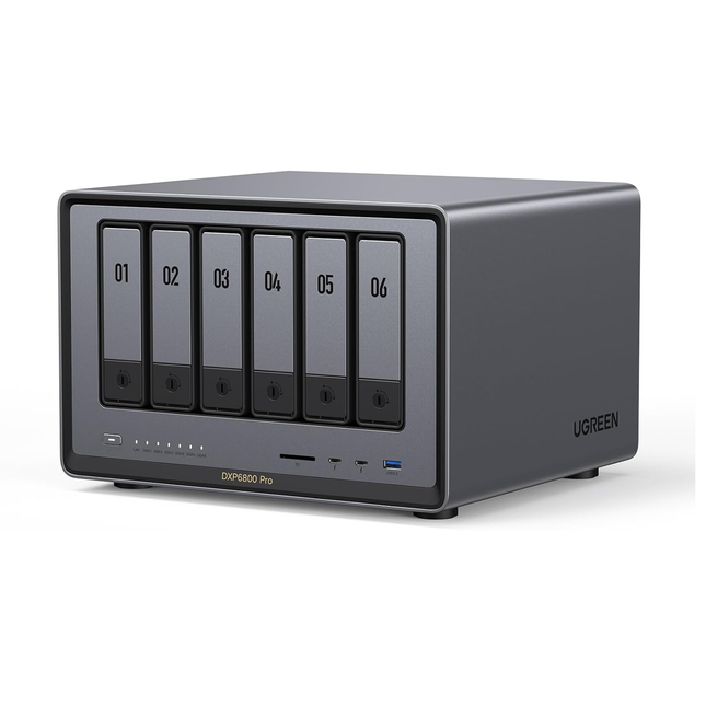 وحدة تخزين UGREEN المتصلة بالشبكة DXP6800 Pro (بدون أقراص) الاتحاد الأوروبي / 25899
