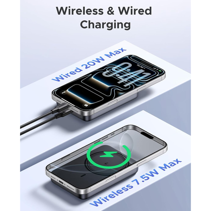 بنك طاقة لاسلكي مغناطيسي من UGREEN Magsafe بسعة 10000 مللي أمبير وقوة 20 واط، معتمد بتقنية Qi، متعدد الألوان/ PB561