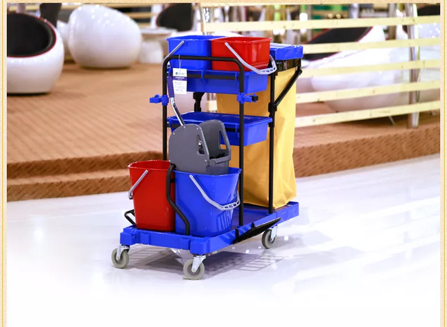 عربة تنظيف بلاستيكية متعددة الوظائف
