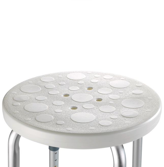 مقعد حمام سيكيورا 45.5 × 39.5-57.5 سم من وينكو  أبيض/فضي