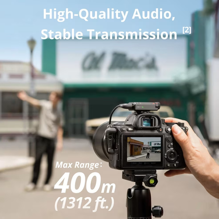 ميكروفون DJI لاسلكي للموبايل – Mic Mini بصوت احترافي وعزل ضوضاء ومدى 400 متر