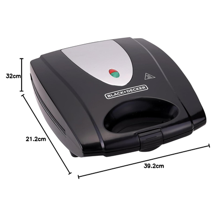 جريل وشواية 2 في 1 غير لاصقة وقابلة للتبديل بقوة 1400w ماركة  Black & Decker