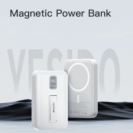 شاحن هواتف محمول ببطارية لاسلكية سعة 10000mAh أمبير وقوة 22.5 واط ماركة YESIDO