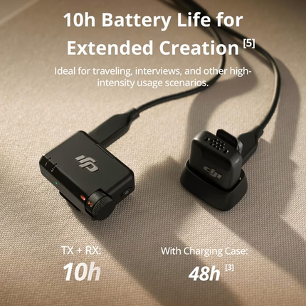 ميكروفون DJI لاسلكي للموبايل – Mic Mini بصوت احترافي وعزل ضوضاء ومدى 400 متر