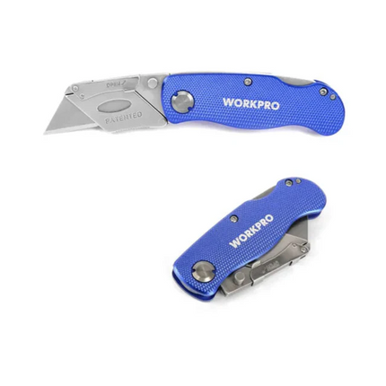 مشرط WORKPRO متعدد الاستخدامات من الألومنيوم القابل للطي | W011004WE