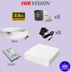كاميرات 2 ميجا عادي / عدد 8 كاميرات + هارديسك 500 جيجا + 50 متر كيبل / شامل التركيب داخل عمان او الزرقاء