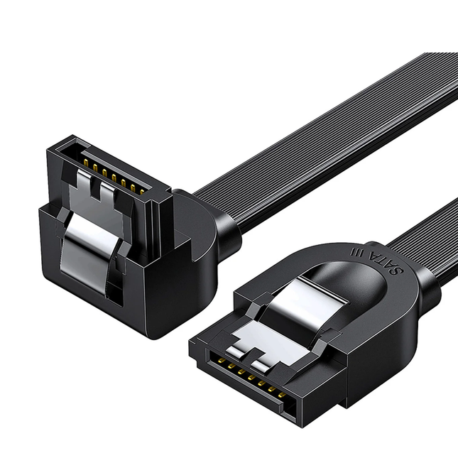 كابل بيانات UGREEN بزاوية SATA 3 بطول 0.5 متر (أسود) /30797