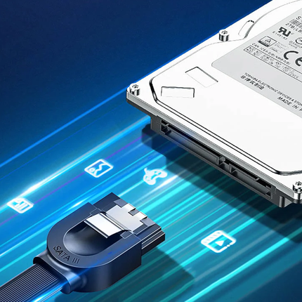 كابل بيانات UGREEN بزاوية SATA 3 بطول 0.5 متر (أسود) /30797