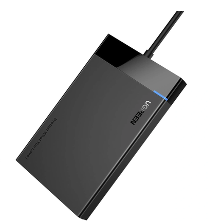 علبة محرك أقراص صلبة يوجرين مقاس 2.5 بوصة | UGREEN 2.5" HARD DRIVE ENCLOSURE USB 3. TO SATA III FOR 2.5 INCH | 30847