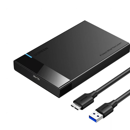 علبة محرك أقراص صلبة يوجرين مقاس 2.5 بوصة | UGREEN 2.5" HARD DRIVE ENCLOSURE USB 3. TO SATA III FOR 2.5 INCH | 30847