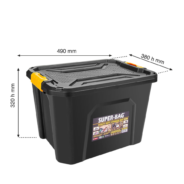 صندوق تخزين عالي التحمل من سوبرباج 40 لتر
