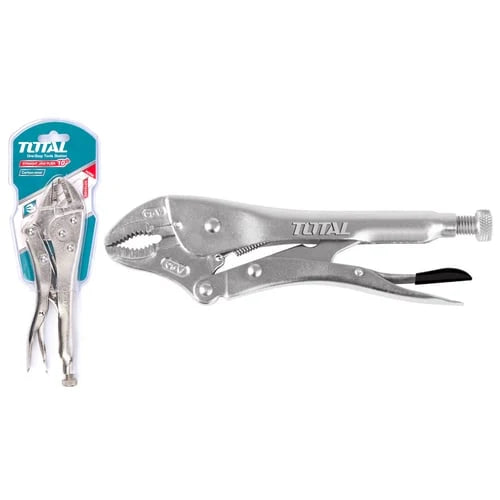 Total THT191005 10 Inch Heavy Duty Straight Jaw and Curved Jaw Locking Pliers